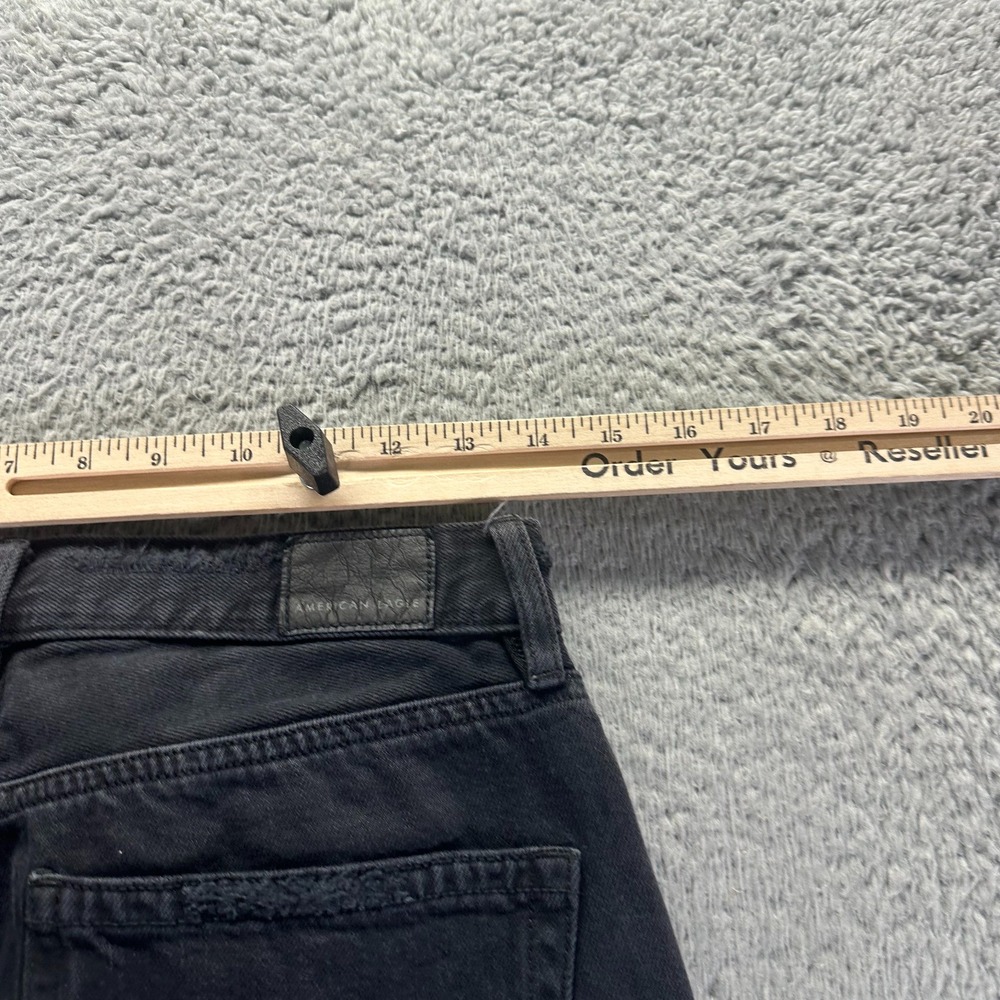 VTG American Eagle Outfitters Jean Women 28x28 Black Denim Boyfriend Distressed - Picture 8 of 11